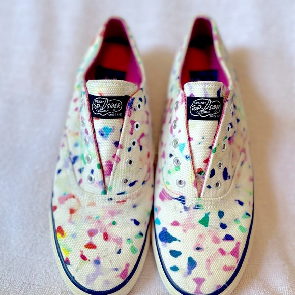 Milly for Sperry, multicolored canvas laceless dock shoe Size 9 Slightly worn - Picture 6 of 6